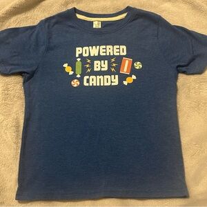 Kids Blue T-Shirt - Powered by Candy